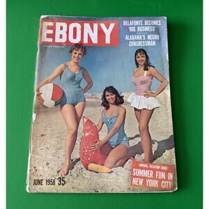 Vintage 1958 Ebony Magazine Black Americana Belafonte Sugar Ray Negro Lifestyle